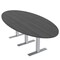 Skutchi Designs 45 in W, 96 in L, 29 in H, Engineered Wood Top, Grey HAR-OVL-46x93-T-ASIANNIGHT - alternate 1
